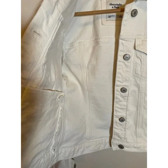 Abercrombie & Fitch White Denim Jacket - Picture 5 of 8
